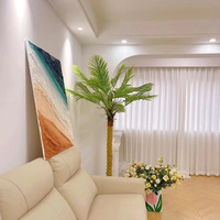 Palmier décoratif vert de haute qualité Artificiales plante en plastique Simulation arbre d'intérieur palmiers artificiels avec noix de coco