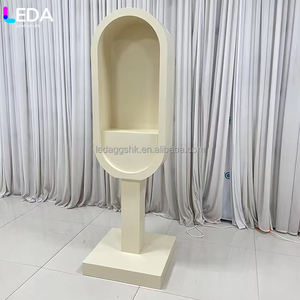 Nouvelle Arrivée : Cabine Téléphonique Moderne Beige SMOOTH Events avec Cadre Métallique pour Décoration de Mariage, Toile de Fond de Fête et Photo - Product Image 1