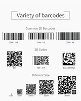 Escáner de Código de Barras de Escritorio con Cable, 1D y 2D, con Interfaz USB, Sensor CMOS, LED Rojo, Código QR, Plano, para Inventario