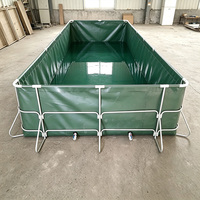 Bâche en PVC pliable et flexible pour bassin à poissons et étang en métal galvanisé pour l'élevage de poissons, crevettes et crabes