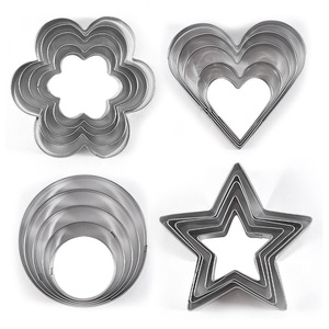 Ensemble de emporte-pièces en acier inoxydable, cœur, fleur, étoile, rond, 8 pièces pour la cuisson des biscuits - Product Image 2