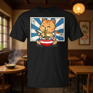Camiseta Kawaii Ramen Orange Tabby Cat Lover - Product Image 3