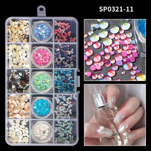Decoraciones de Uñas de Resina 3D Coloridas y Lindas con 15 Compartimentos, Adornos de Mariposas, Flores, Gatitos Kawaii y Dibujos Animados - Product Image 2