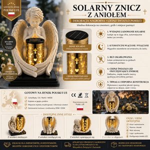 Nouveauté 2026 : Lumières solaires d'ange pour tombes, étanches, pour extérieur, décoration commémorative <span class=keywords><strong>de</strong></span> cimetière (Znicz Solarny) - Product Image 3