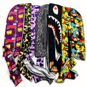 Các Nhà Sản Xuất Thăng Hoa Tùy Chỉnh Thiết Kế Logo Satin Headwraps Mượt Sóng Durag Lụa Cho Nam Giới Lụa Satin - Product Image 1