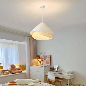 Lampada <span class=keywords><strong>a</strong></span> <span class=keywords><strong>Sospensione</strong></span> Lunga con Paralume <span class=keywords><strong>a</strong></span> Campana in Tessuto <span class=keywords><strong>a</strong></span> Doppio Strato, Luce Bianca Calda 3000K, per <span class=keywords><strong>Camera</strong></span> <span class=keywords><strong>da</strong></span> <span class=keywords><strong>Letto</strong></span> e Casa - Product Image 3