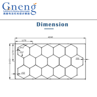 Éclairage de travail professionnel pour garage à LED 6500K Lumière LED hexagonale pour atelier automobile Garage moderne Lampe de gym