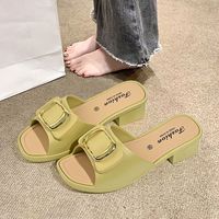 Vente en Gros Été 2024 Nouvelles Sandales de Mode pour Femmes Décontractées à Bout Ouvert avec Nœud Papillon et Semelle Épaisse, Talon Compensé, pour Plage et Extérieur