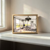 Caja de Luz LED de Estilo Nórdico con Marco de Madera, Escena Tridimensional Iluminada, Decoración Moderna para Pared o Escritorio, para Oficina o Estudio