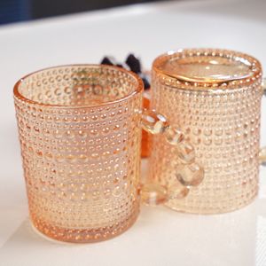 Tasses en verre ambré électro-plaqué sans plomb avec poignée, écologiques, compatibles micro-ondes, résistantes à la chaleur, pour cadeaux d'affaires - Product Image 1