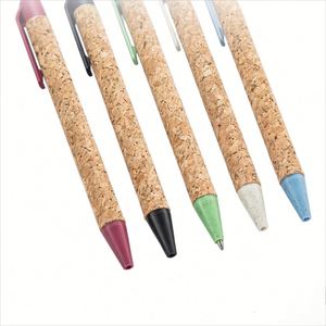 Wholesale High Quality Eco-friendly Recycled Wooden Wheat Straw <b>Retractable</b> Ballpoint <b>Pens</b> Promotion Gift for Business Writing - Product Image 3