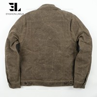 LARSUR Custom Factory Veste de chasse en toile de canard enduite de cire lourde avec couverture doublée Veste de motocycliste motard