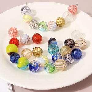 צבעוני חלול זכוכית מוראנו חרוזים 13mm - Product Image 2