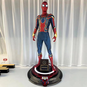Marvel Spider-<span class=keywords><strong>Man</strong></span> 1:1フルボディグラスファイバースタチアイアンマン光る手作り家庭用リビングルーム装飾床大きな装飾 - Product Image 2