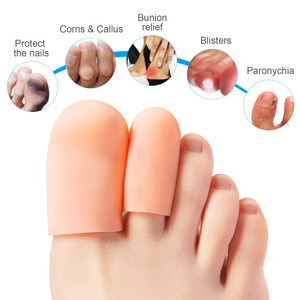 Manchon d'orteils en Gel pour le <span class=keywords><strong>traitement</strong></span> des callosités et des ongles incarnés, coussinets de protection pour orteils pour soulager la douleur - Product Image 3