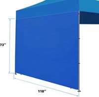 2024 nouveau produit de haute qualité conception personnalisée Logo amovible auvent tente paroi latérale pour 10X10ft Pop Up instantané étanche mur d'ombrage