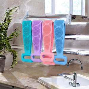 1pc Silicone Brushes <strong>Bath</strong> Towel <strong>Scrubber</strong> Rubbing Back Peeling Massage Shower Belt Extended Skin Clean Brush Bathroom Accessories - Product Image 6