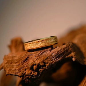 Anillos de <span class=keywords><strong>boda</strong></span> de lujo de tungsteno y carburo para hombre y mujer, chapados en oro y arenados, al por mayor - Product Image 2