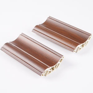 Plinthe WPC au design moderne pour l'intérieur, avec finition grain de <span class=keywords><strong>bois</strong></span>, ligne de coin supérieure, étanche, écologique, moulures décoratives en PVC - Product Image 5