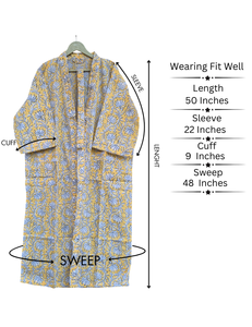 ชุดกิโมโนผู้หญิงลดราคา ไซส์ใหญ่ สีขาว ผ้าฝ้าย พิมพ์ลายดอกไม้ด้วยมือ สำหรับใส่พักผ่อน มีราคาขายส่ง - Product Image 4