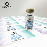 Étiquettes personnalisées pour flacons de peptides 2 ml, résistantes à la déchirure, avec options de données variables pour le suivi des échantillons de recherche