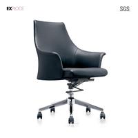 Chaise de bureau en cuir Geniume Boss Black Swivel Chair