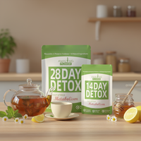 Té Detox de 28 Días Más Vendido en 2026, Bolsitas de Té Orgánico para Adelgazar, Etiqueta Privada, Supresor Natural del Apetito