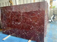 Dalles de marbre naturel Rosso Levanto personnalisables en pierre naturelle rouge pour la décoration intérieure des hôtels et des villas