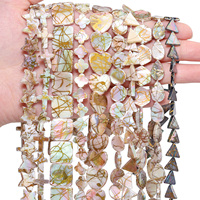 Vente en gros DIY Collier Bracelet Fabrication de bijoux Perles d'intervalle en vrac Formes multiples Fil doré Perles de coquillage Perles de corail osseux