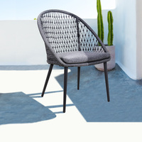 Siège et dossier de salle à manger avec cadre en aluminium, chaise de maison et d'extérieur, nouveau Design moderne,