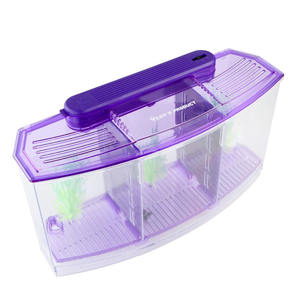 Mini Fish Tank Aquarium Betta Box Transparant Acryl Viskweekdoos Dubbele Guppy 'S Arcering Dubbellaags Incubator BBT-3S - Product Image 2