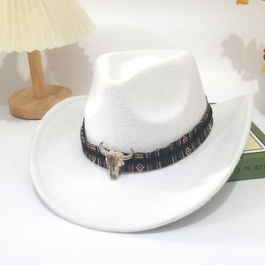 Tibetan Ceremonial <strong>Hat</strong> hot Religious Totem Ox Head Four Seasons Western Cowboy Grassland <strong>Riding</strong> Adventure <strong>Hat</strong> - Product Image 4