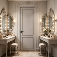 Porte de style français, porte intérieure multicouche en bois massif composite laqué pour hôtel et appartement