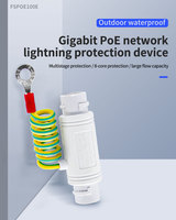 Parafoudre extérieur POE Gigabit RJ45 étanche 12-57V pour système de vidéosurveillance 2.5KA/5KA 60V
