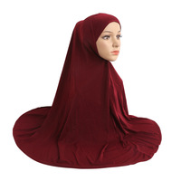 Venta al por mayor de bufandas étnicas Placa ligera Color sólido Sombrero árabe Nuevo estilo Malasia Hijab interior