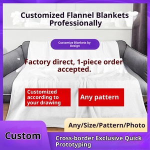 Flannel sang trọng hai mặt tùy chỉnh in trang trí ngủ trưa giường quà tặng tất cả các mùa nhà máy chăn sợi polyester trực tiếp - Product Image 2