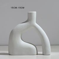 Vase à fleurs en céramique de style minimaliste moderne ARM LVG, décoration artistique créative en porcelaine pour la maison, récipient floral design