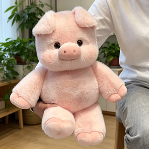 Peluche Cochon Mignon Super Doux - Rembourrage en Coton PP et Polyester, Brodé, Compagnon de Sommeil Apaisant - Product Image 1