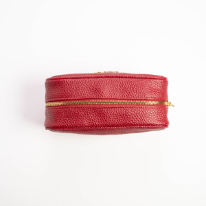 BSCI Factory Luxury Leather Bag Fashion Style <b>Makeup</b> Storage <b>Case</b> Zipper Closure Customizable Logo/Size Red/Custom Color OEM/ODM - Product Image 6