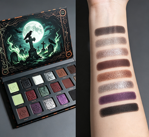 Palette <span class=keywords><strong>de</strong></span> fards à paupières vintage gothique, mat, scintillant, métallique, <span class=keywords><strong>maquillage</strong></span> d'<span class=keywords><strong>Halloween</strong></span>, citrouille, <span class=keywords><strong>sorcière</strong></span>, haute pigmentation, longue tenue - Product Image 6