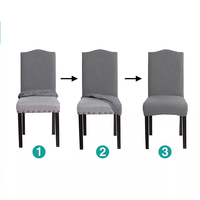 Housse de chaise de salle à manger de haute qualité et de haute qualité, en tricot élastique, housse de protection de meubles, housse de chaise de salle à manger/hôtel