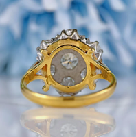 Bague de fiançailles personnalisée en or massif 14 carats en forme de fleur avec diamant de laboratoire certifié IGI – Cadeau classique pour fête, anniversaire, mariage