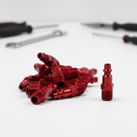 American M-type ColorFit M-Style Red 1/4 \ "NPT Male Plugs Aluminium Air Drill Box 20 OEM Customizable Pneumatic Tools