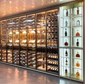 Meuble à vin thermostaté en acier inoxydable, personnalisable, idéal pour whisky, salle à manger, hôtel, salon - Vente chaude - Product Image 5