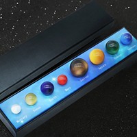 Pierres de guérison Feng Shui du système solaire de 10mm, galaxie, univers des 8 planètes, boules de cristaux chakras, sphère de pierres précieuses