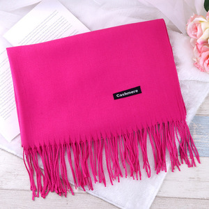 Moda Inverno Morbido Pashmina Sciarpa Delle Signore <span class=keywords><strong>Sciarpe</strong></span> Scialli Elegante Caldo del Commercio All'ingrosso Su Ordinazione Nappa Pianura Sciarpa di Cachemire Delle Donne - Product Image 3