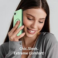Coque de téléphone antichoc vert menthe de haute qualité au toucher doux avec découpe de précision pour iPhone 17e