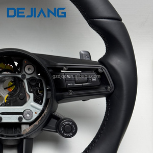 Volante Deportivo de Cuero Negro de Alta Calidad OEM para <span class=keywords><strong>Porsche</strong></span> CARRERA GT 991 <span class=keywords><strong>911</strong></span> 992 <span class=keywords><strong>Porsche</strong></span> Cayenne Coupe, Nueva Actualización - Product Image 3
