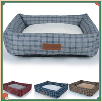 Coussin pliable et lavable pour animaux de compagnie, en tissu composite de lin, pour chien et chat, nid de sommeil hivernal
