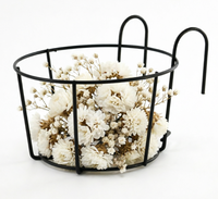 Support de pot de fleurs multifonctionnel en métal, type crochet, non pliable, pour balcon, résistant à la rouille, support de jardinière pour balcon